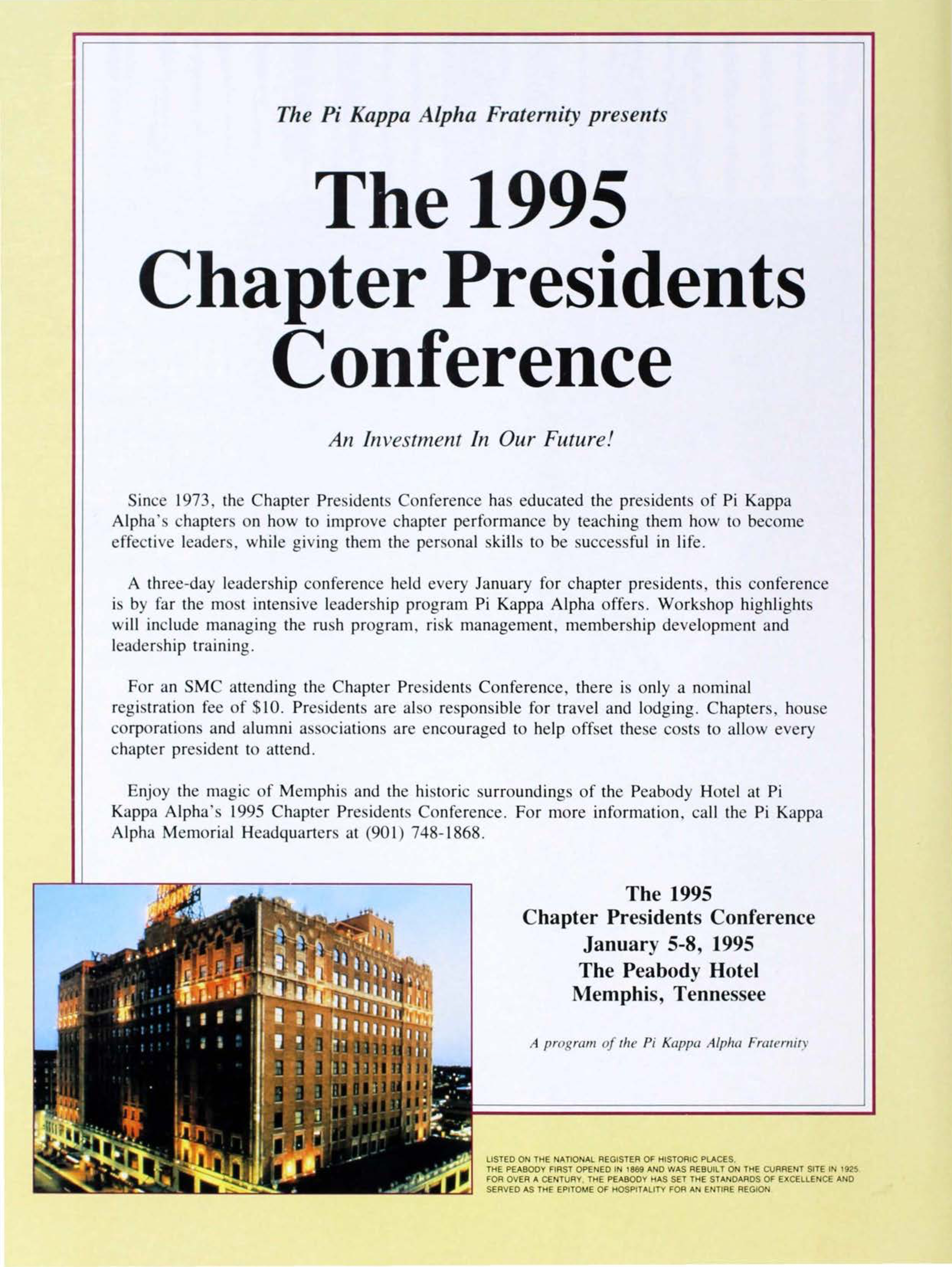 The 1995 Chapter Presidents Conference